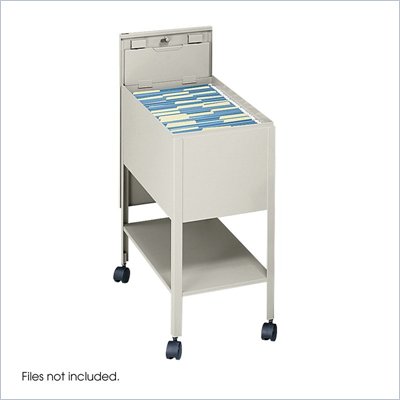 Safco Extra Deep 1 Drawer Mobile Letter Metal Tub File with Lock in Putty