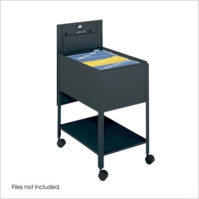 Safco Extra Deep 1 Drawer Legal Mobile Metal Tub File with Lock in Black
