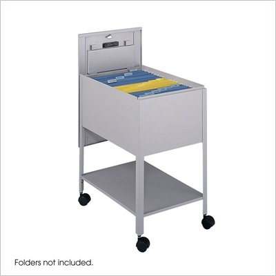 Safco Extra Deep 1 Drawer Mobile Legal Metal Tub File with Lock in Gray