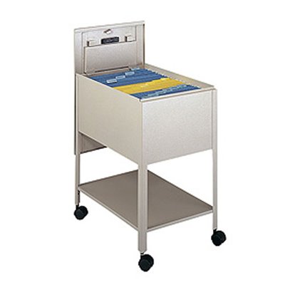 Safco Extra Deep Mobile Legal Size Tub File with Lock in Putty