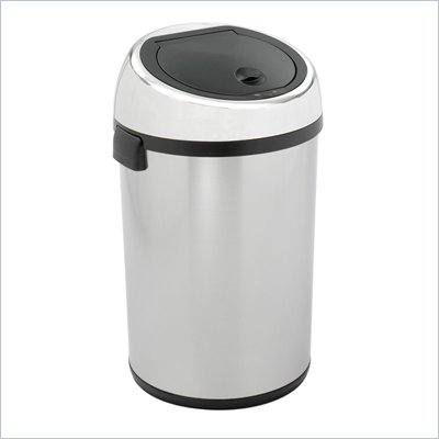 Safco Stainless Steel 17 Gallon Kazaam Trash Can