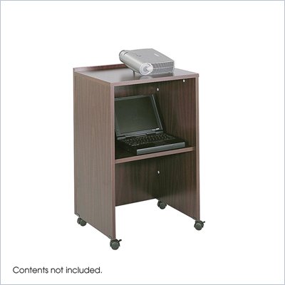 Safco Mahogany Lectern Podium Base/Media Cart