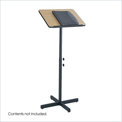 Safco Medium Oak Adjustable Lectern