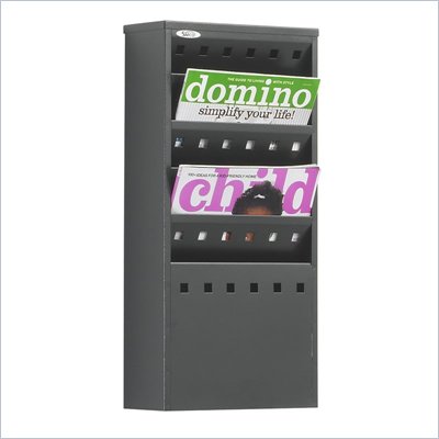 Safco 5-Pocket Steel Magazine Rack in Black