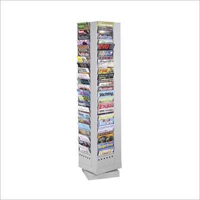 Safco 92-Pocket Steel Rotary Magazine Rack