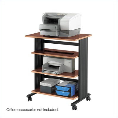 Safco MÜV 4 Level Adjustable Printer Stand in Cherry