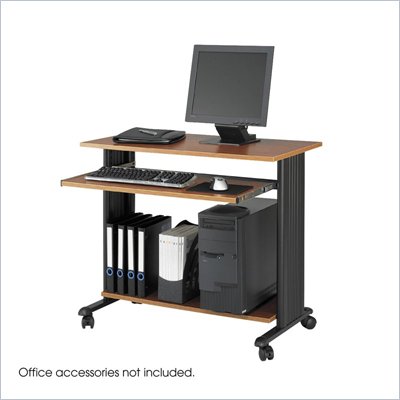 Safco MÜV 35" Fixed Height Wood Workstation in Cherry