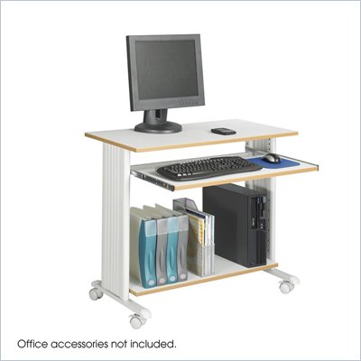 Safco MÜV 35"Fixed Height Wood Workstation in Gray