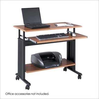 Safco MÜV 35" Height Adjustable Wood Workstation in Cherry