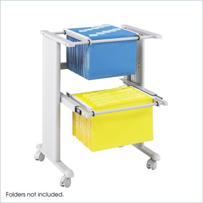 Safco MÜV 1 Width Steel Mobile Hanging File Cart in Gray