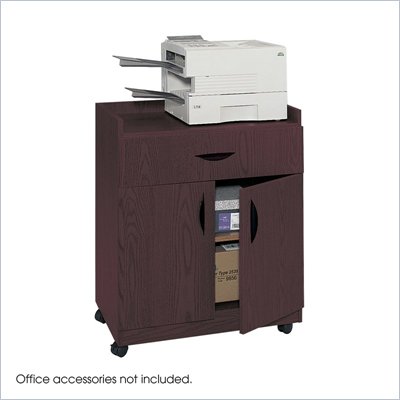Safco Deluxe Mobile Stand in Mahogany