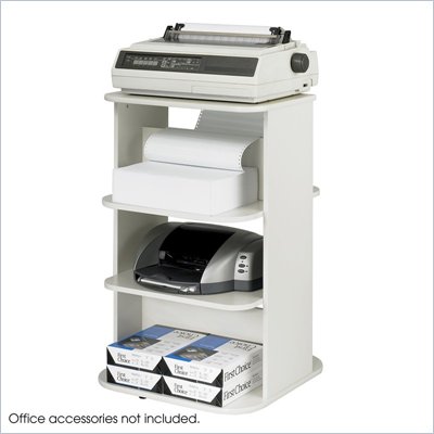 Safco Rotating Double Printer Stand in Gray