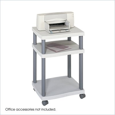 Safco Deskside Wave Printer Stand in Gray