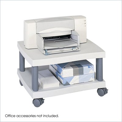 Safco Underdesk Wave Printer Stand in Gray