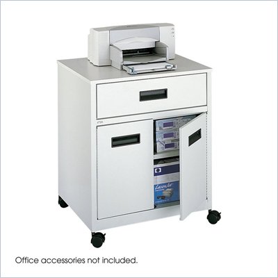 Safco Machine Stand with Drawer in Gray