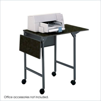 Safco Machine Stand with Drop Leaves in Black