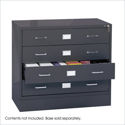 Safco Computer Multi-Media Cabinet in Charcoal