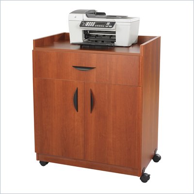 Safco Deluxe Mobile Machine Stand in Cherry