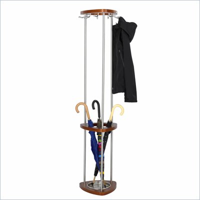 Safco Mode™ Wood Coat Rack with Umbrella Stand