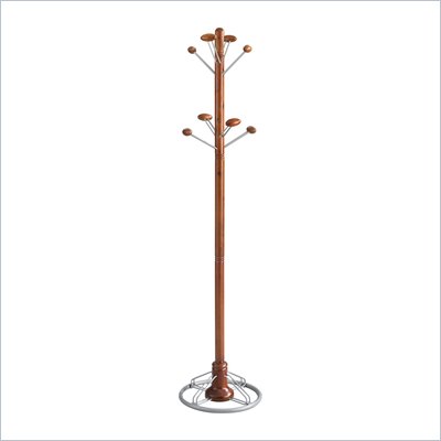 Safco Modern Coat Rack Tree in Cherry
