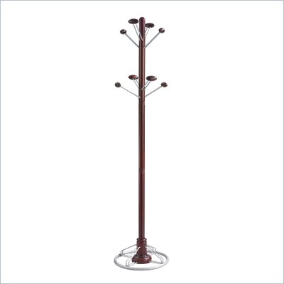 Safco Modern Coat Rack Tree in Mahogany
