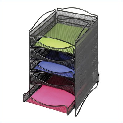 Safco Onyx 5 Drawer Mesh Literature Organizer