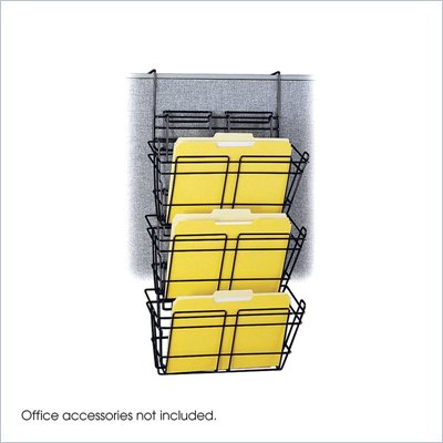 Safco PanelMate Triple File Basket (Set of 6)