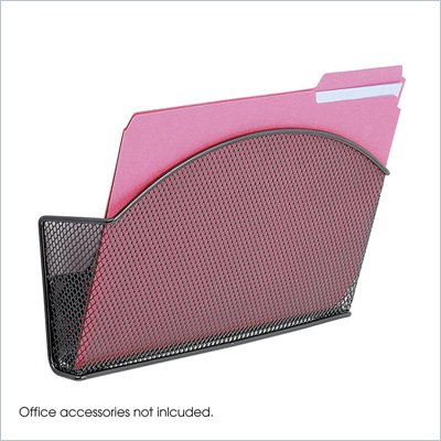 Safco Onyx Magnetic Mesh Single File Pocket (Set of 6)