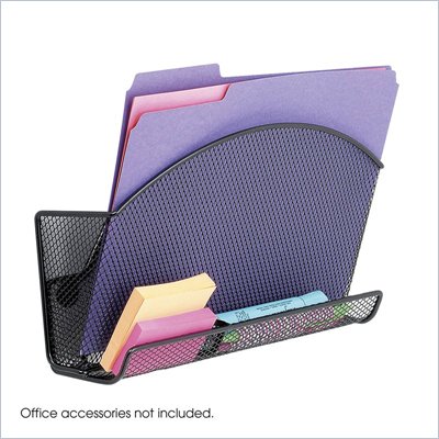 Safco Onyx Magnetic Mesh File Pocket with Accessory Organizer (Set of 6)