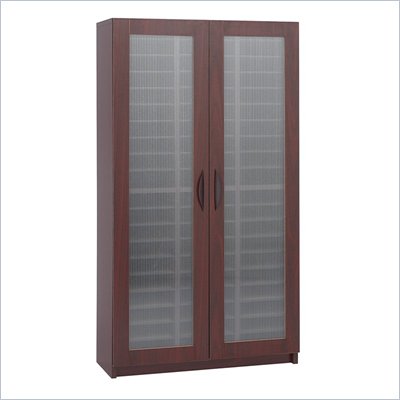 Safco Mahogany 60 Compartment Mail Organizer With Doors
