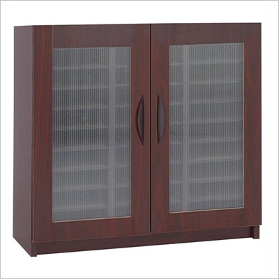 Safco Mahogany 30 Compartment Mail Organizer With Doors
