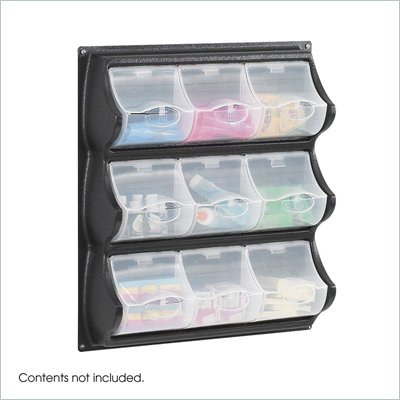 Safco Black 9 Pocket Panel Bins
