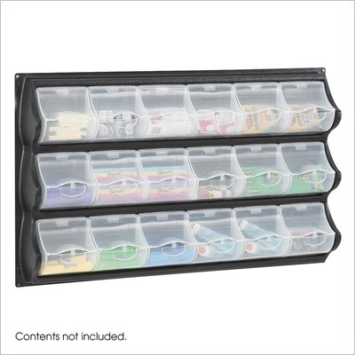 Safco Black 18 Pocket Panel Bins