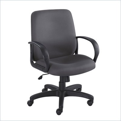 Safco Poise Charcoal Executive Mid-Back Seating