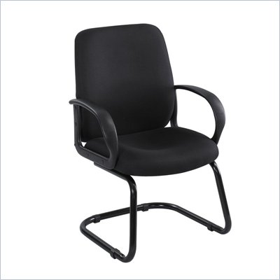 Safco Poise Black Executive Guest Seating with Cantilever Base