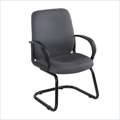 Safco Poise Charcoal Executive Guest Seating with Cantilever Base