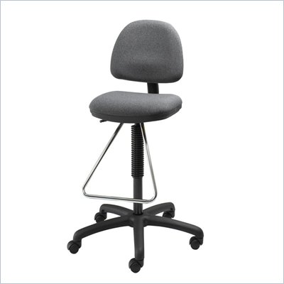 Safco Precision Drafting Chair with Teardrop Footrest in Dark Gray