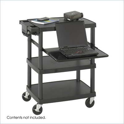 Safco Black Multimedia Projector Cart