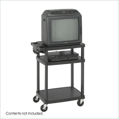 Safco Black Plastic AV Cart