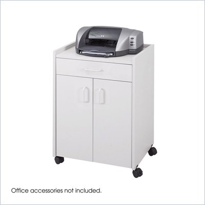 Safco Grey Mobile Refreshment Center With Drawer