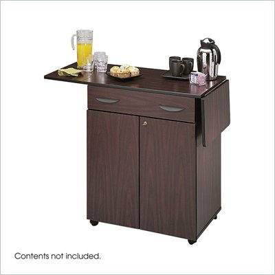 Safco Mahogany Hospitality Service Cart