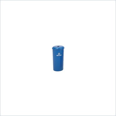 Safco Tall Round Recycling Receptacle in Blue