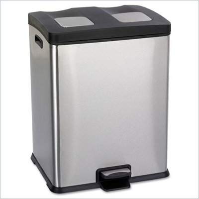 Safco Right-Size Recycling Station in Stainless Steel 