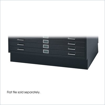 Safco Metal Closed Low Base for 4998 Flat Files Cabinet in Black