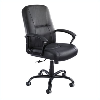 Safco Serenity™ High Back Big and Tall Chair in Black Leather 