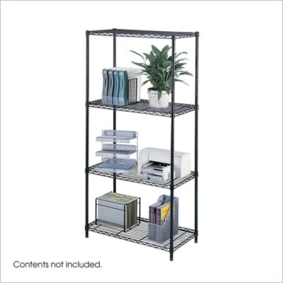 Safco 36"x18" Industrial Wire Shelving in Black