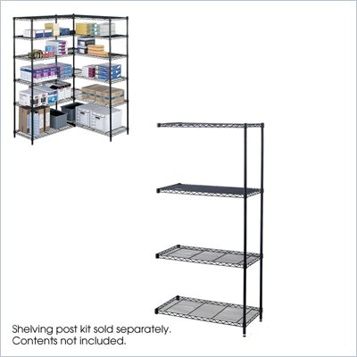 Safco 36"x18" Industrial Add-On Unit in Black