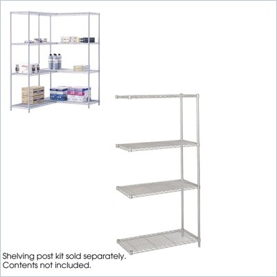 Safco 36"x18" Industrial Add-On Unit in Gray