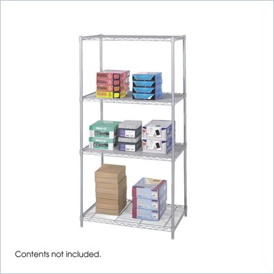 Safco 36"x24" Industrial Wire Shelving in Gray