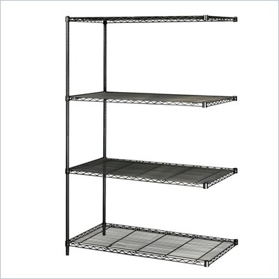 Safco 48"x18" Industrial Add-On Unit in Black
